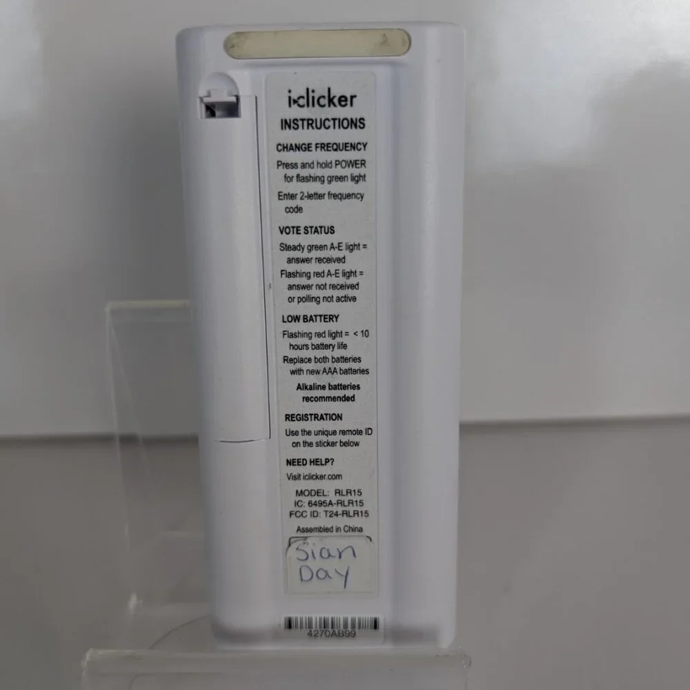 iClicker + Plus Student Response Remote Control Model RLR15 Tested Works - Picture 2 of 2